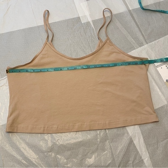 BP Nordstrom Crop Organic Cotton Blend Camisole In Tan Doeskin 3X - Picture 10 of 13